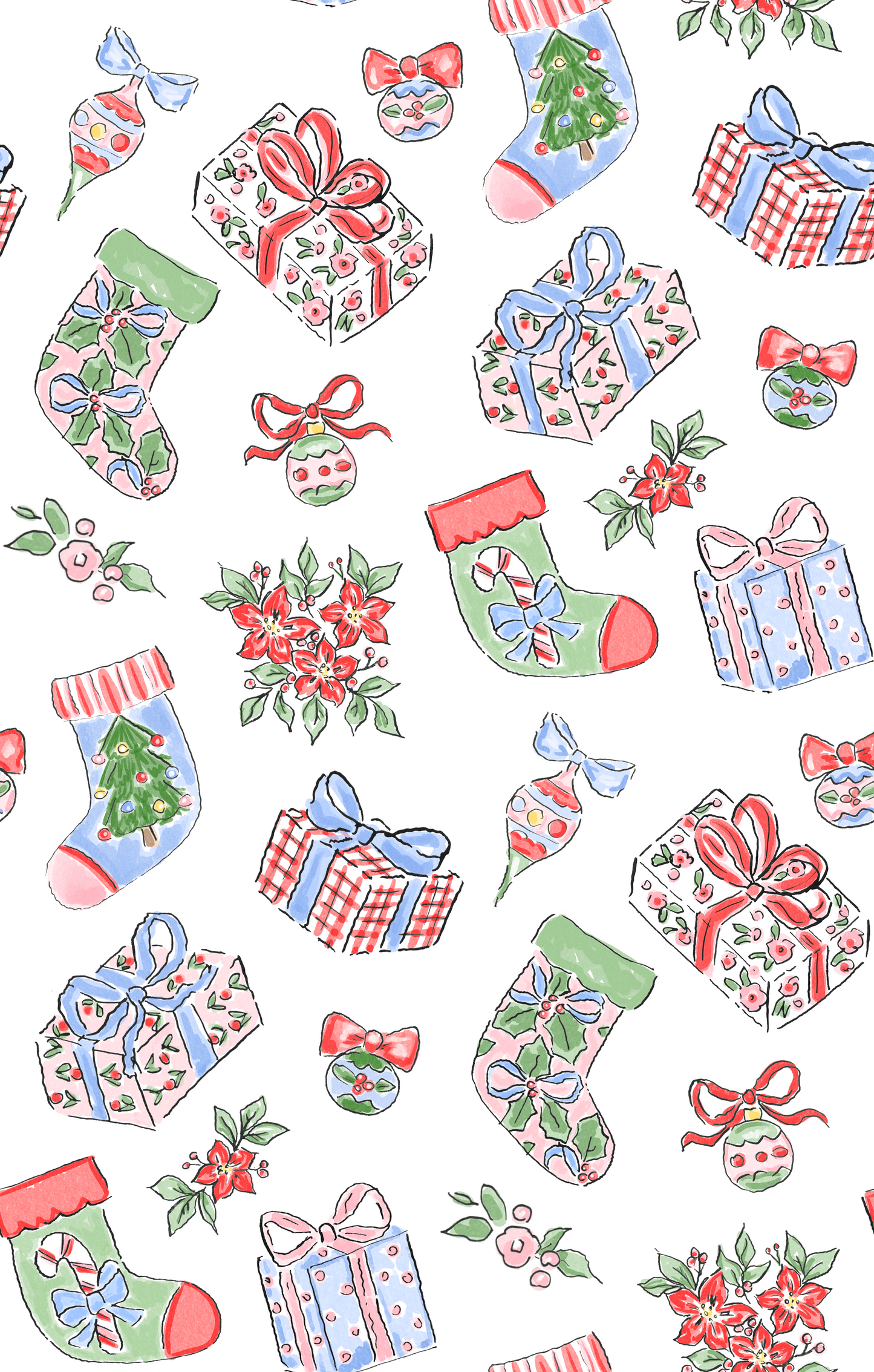 Stockings and Baubles Pattern