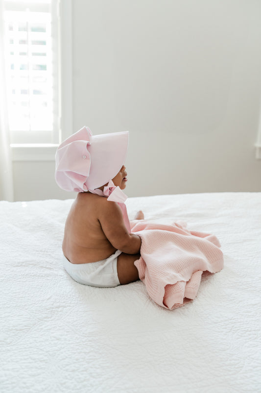 The Classic Sun Bonnet: Pink and White
