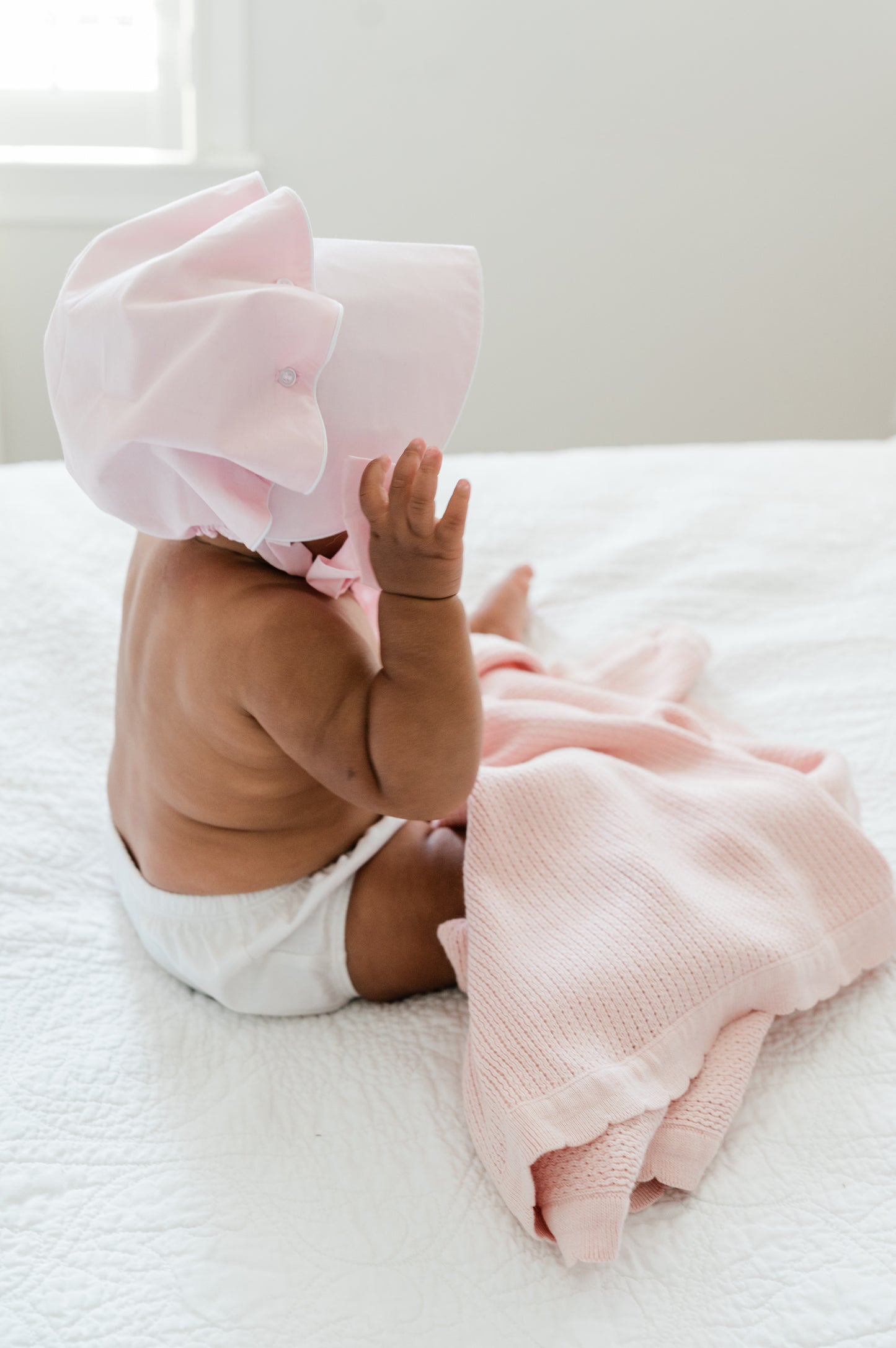 The Classic Sun Bonnet: Pink and White