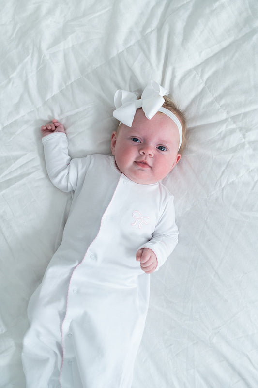 baby in Converter Gown Bow